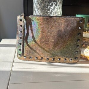 Jessica McClintock Iridescent Studded Clutch